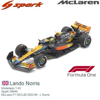 Modelauto 1:43 | Spark S8945 | McLaren F1 MCL60 2023 #4 - L.Norris