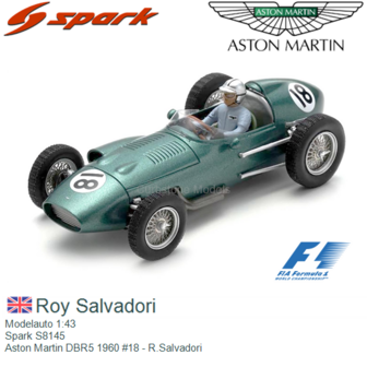 Modelauto 1:43 | Spark S8145 | Aston Martin DBR5 1960 #18 - R.Salvadori