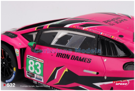 Modelauto 1:18 | Top Speed TS0532 | Lamborghini Hurac&aacute;n GT3 EVO 2 | Iron Dames 2024 #83 - S.Bovy - R.Frey - M.Gatting - D.Pin