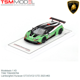 Modelauto 1:43 | TSM TSM430764 | Lamborghini Huracan GT3 EVO2 GTD 2023 #63