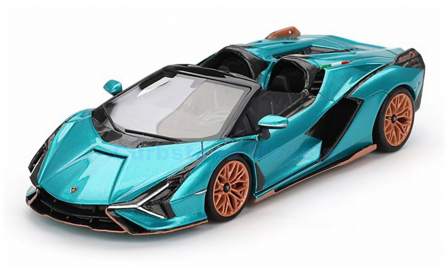 Modelauto 1:43 | TSM TSM430831 | Lamborghini Sian Roadster Blue Uranus 2022