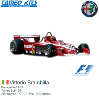 Bouwpakket 1:43 | Tameo SLK125 | Alfa Romeo 177 1979 #36 - V.Brambilla