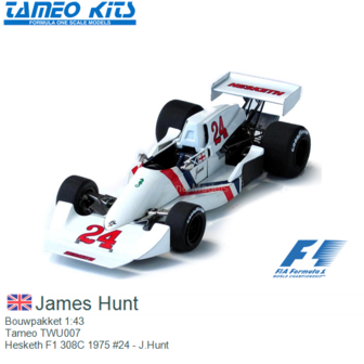 Bouwpakket 1:43 | Tameo TWU007 | Hesketh F1 308C 1975 #24 - J.Hunt