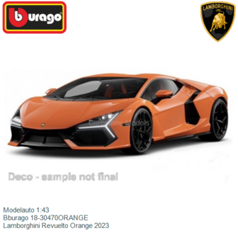 Modelauto 1:43 | Bburago 18-30470ORANGE | Lamborghini Revuelto Orange 2023