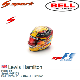 Helm 1:5 | Spark 5HF171 | Bell Helmet 2017 #44 - L.Hamilton