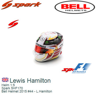 Helm 1:5 | Spark 5HF170 | Bell Helmet 2015 #44 - L.Hamilton