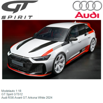 Modelauto 1:18 | GT Spirit GT512 | Audi RS6 Avant GT Arkona White 2024