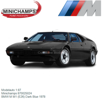 Modelauto 1:87 | Minichamps 870025024 | BMW M M1 (E26) Dark Blue 1978