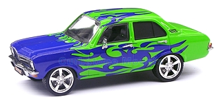 Modelauto 1:43 | Schuco 2657 | Opel Ascona A Blauw / Groen