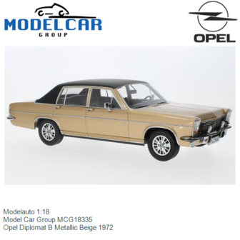 Modelauto 1:18 | Model Car Group MCG18335 | Opel Diplomat B Metallic Beige 1972