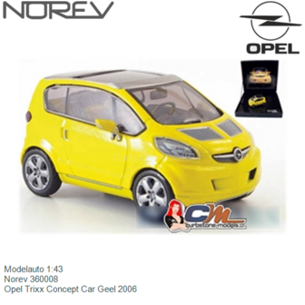 Modelauto 1:43 | Norev 360008 | Opel Trixx Concept Car Geel 2006