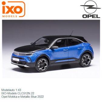 Modelauto 1:43 | IXO-Models CLC512N.22 | Opel Mokka-e Metallic Blue 2022