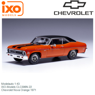 Modelauto 1:43 | IXO-Models CLC596N.22 | Chevrolet Nova Orange 1971