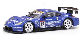 Modelauto 1:43 | Ebbro EBB43573 | Nissan Fairlady 350 Z 2004 #12 - B.Tr&eacute;luyer - Y.Ide