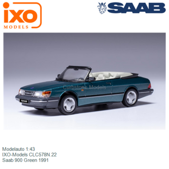 Modelauto 1:43 | IXO-Models CLC578N.22 | Saab 900 Green 1991