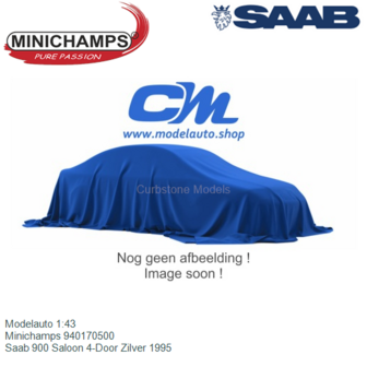 Modelauto 1:43 | Minichamps 940170500 | Saab 900 Saloon 4-Door Zilver 1995