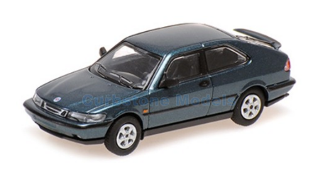 Modelauto 1:87 | Minichamps 870170120 | Saab 900 Turbo 16S AERO Coupe Groen metallic 1987