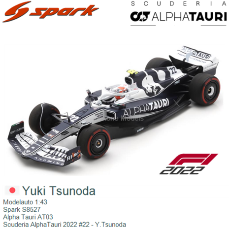 Alpha Tauri AT04 22 Yuki Tsunoda F1 2023 Spark 18S887