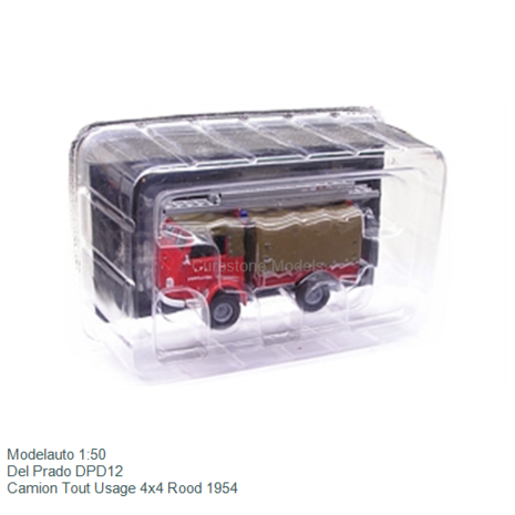 Modelauto 1:50 | Del Prado DPD12 | Camion Tout Usage 4x4 Rood 1954