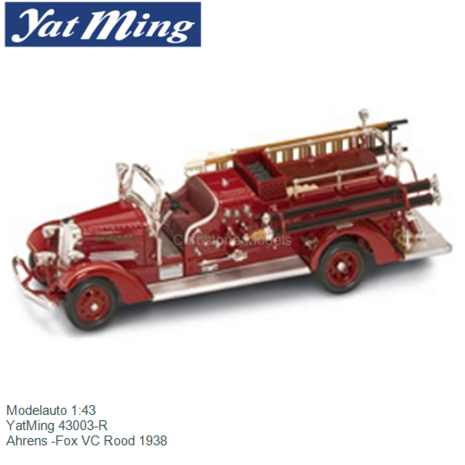 Modelauto 1:43 | YatMing 43003-R | Ahrens -Fox VC Rood 1938