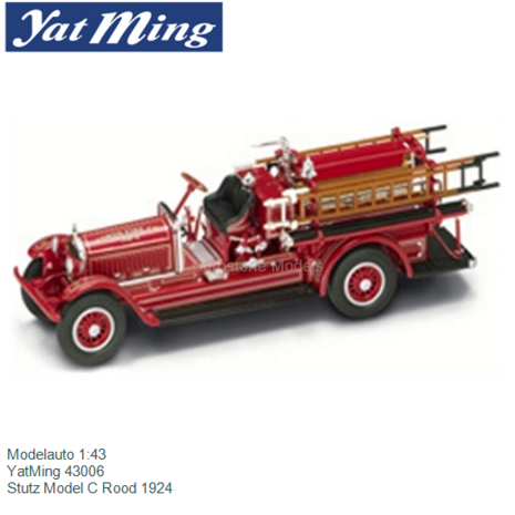 Modelauto 1:43 | YatMing 43006 | Stutz Model C Rood 1924