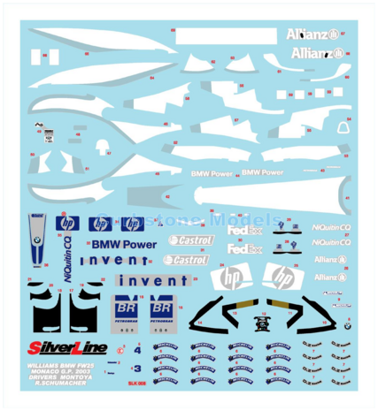 Bouwpakket 1:43 | Tameo SLK008 | Williams FW25 BMW 2003 - J.Montoya - R.Schumacher