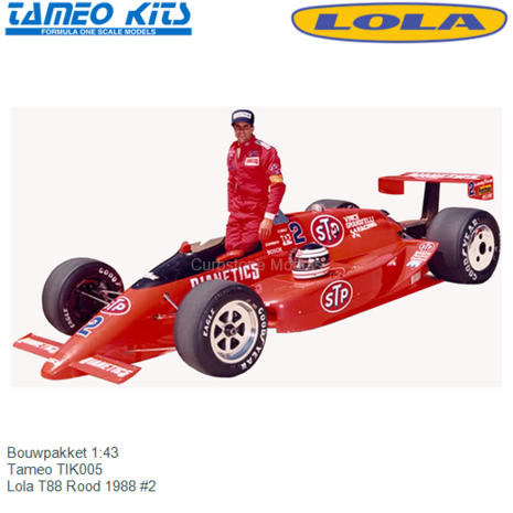 Bouwpakket 1:43 | Tameo TIK005 | Lola T88 Rood 1988 #2