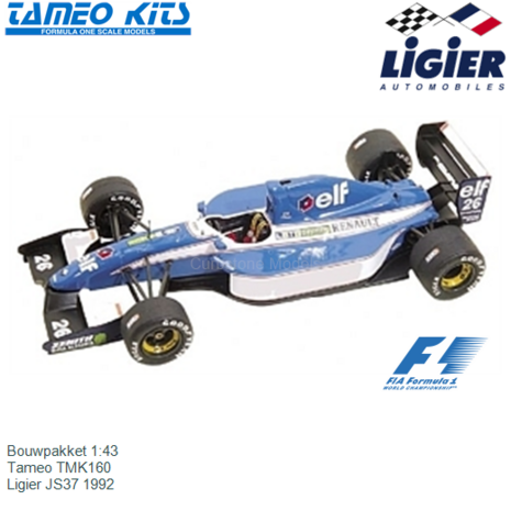 Bouwpakket 1:43 | Tameo TMK160 | Ligier JS37 1992