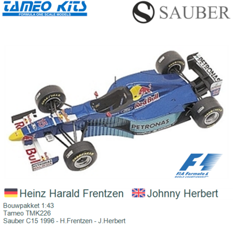 Bouwpakket 1:43 | Tameo TMK226 | Sauber C15 1996 - H.Frentzen - J.Herbert