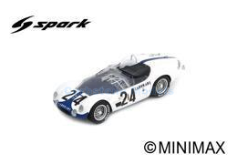 Modelauto 1:43 | Spark S4726 | Maserati Tipo Longtail | Camoradi USA 1960 #24 - C.Daigh - M.Gregory