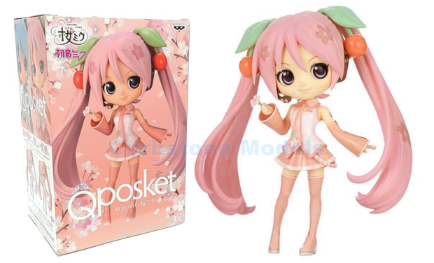 Figuur  | Banpresto 18439 | Q-posket Vinyl Figure Sakura Miku Pale Pink