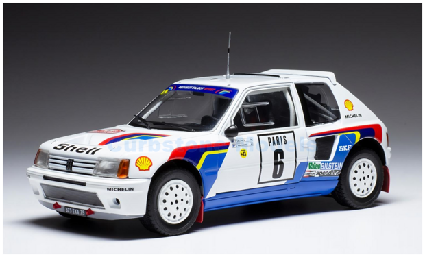 Modelauto 1:24 | IXO-Models 24RAL024B | Peugeot Sport 205 T16 WRC 1985 #6 - T.Salonen - S.Harjanne