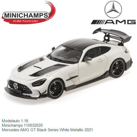 Modelauto 1:18 | Minichamps 110032020 | Mercedes AMG GT Black Series White Metallic 2021