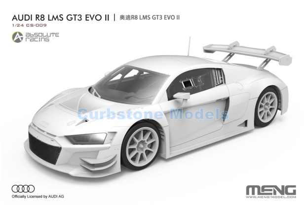 Bouwpakket 1:24 | MENG CS-011 | Audi R8 LMS GT3 EVO II | B-QUIK Absolute Racing 2023 #26