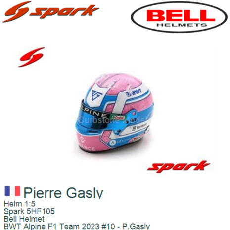 Helm 1:5 | Spark 5HF105 | Bell Helmet | BWT Alpine F1 Team 2023 #10 - P.Gasly