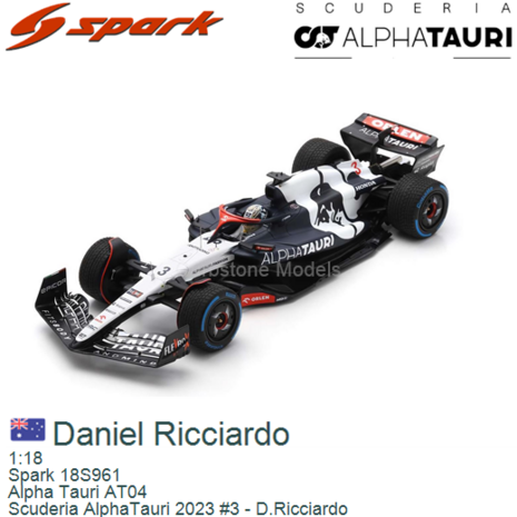 1:18 | Spark 18S961 | Alpha Tauri AT04 | Scuderia AlphaTauri 2023 #3 - D.Ricciardo