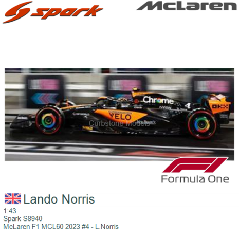 1:43 | Spark S8940 | McLaren F1 MCL60 2023 #4 - L.Norris