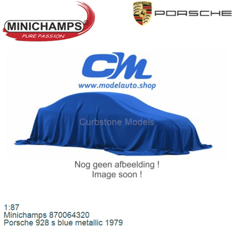 1:87 | Minichamps 870064320 | Porsche 928 s blue metallic 1979