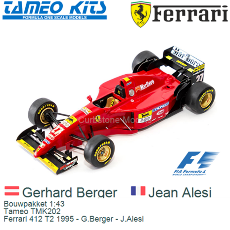 Bouwpakket 1:43 | Tameo TMK202 | Ferrari 412 T2 1995 - G.Berger - J.Alesi