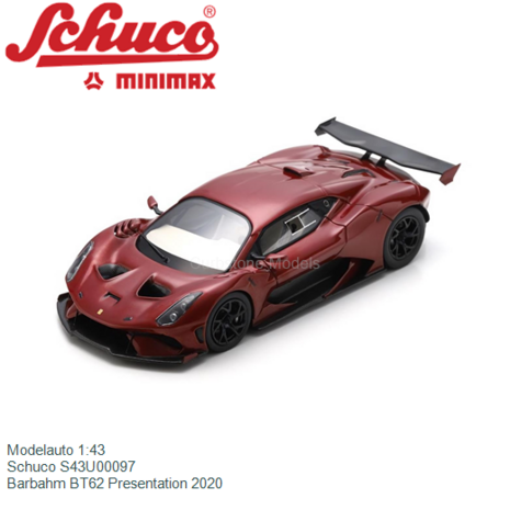 Modelauto 1:43 | Schuco S43U00097 | Barbahm BT62 Presentation 2020