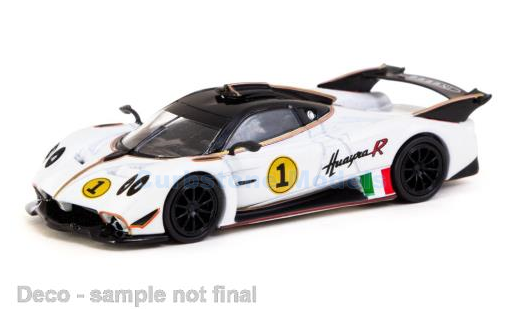 Modelauto 1:64 | Tarmac Works G-TL035-WH | Pagani Huayra R White