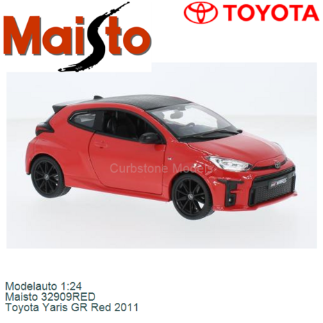 Modelauto 1:24 | Maisto 32909RED | Toyota Yaris GR Red 2011