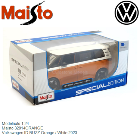 Modelauto 1:24 | Maisto 32914ORANGE | Volkswagen ID.BUZZ Orange / White 2023