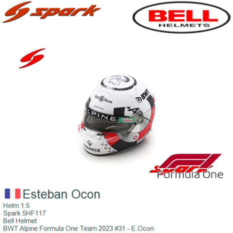 Helm 1:5 | Spark 5HF117 | Bell Helmet | BWT Alpine Formula One Team 2023 #31 - E.Ocon