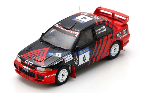 Modelauto 1:43 | Spark S6519 | Mitsubishi Lancer EVO III | Ralliart 1997 #4 - Y.Kataoka - S.Hayashi