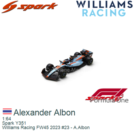 1:64 | Spark Y351 | Williams Racing FW45 2023 #23 - A.Albon