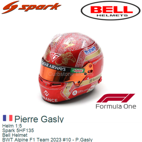 Helm 1:5 | Spark 5HF135 | Bell Helmet | BWT Alpine F1 Team 2023 #10 - P.Gasly