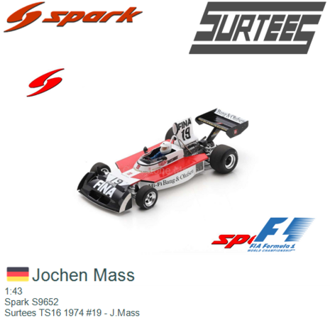 1:43 | Spark S9652 | Surtees TS16 1974 #19 - J.Mass