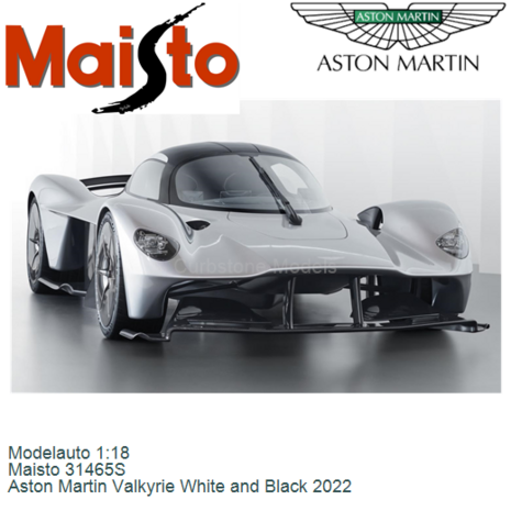 Modelauto 1:18 | Maisto 31465S | Aston Martin Valkyrie White and Black 2022