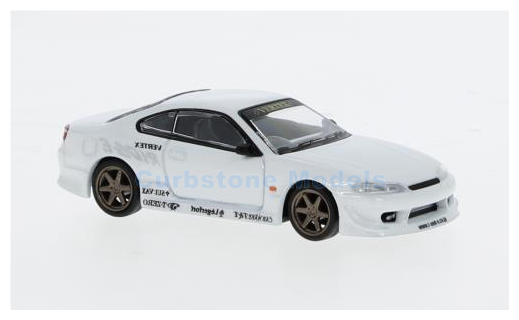 Modelauto 1:64 | Tarmac Works G-023-WH | Nissan Silvia (S15) VERTEX White